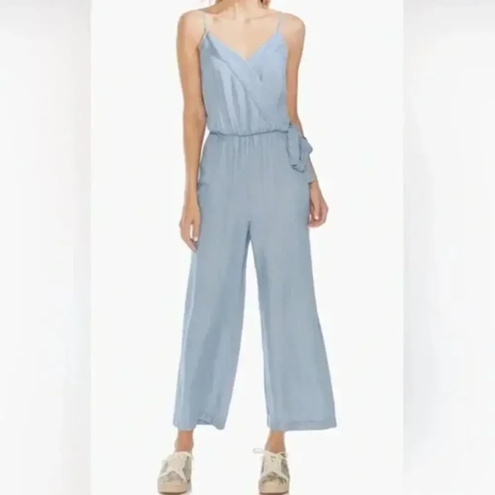 FALL SALE! NWT Vince Camuto Light Blue Chambray Jumpsuit - Picture 1 of 7